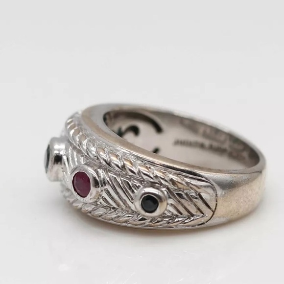 Judith Ripka sterling silver multi stone ring - Picture 3 of 7